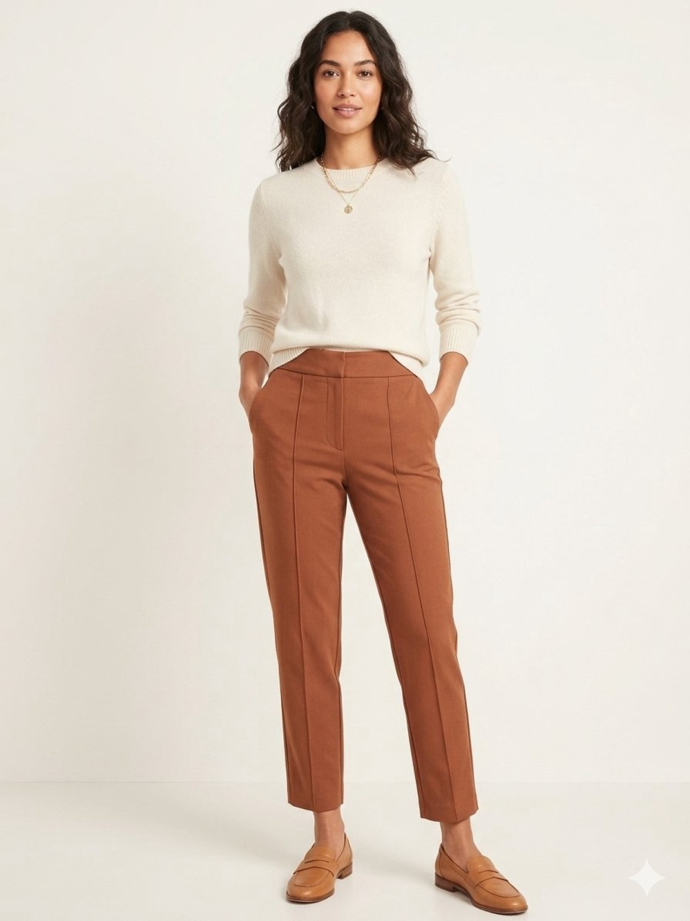 Amazon Essentials Straight Leg Pants in Brown Size Medium .Brand new, never worn